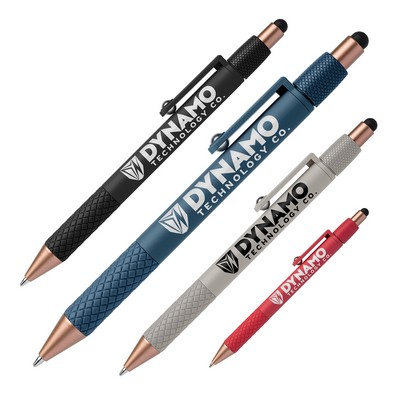 Houston Recycled Plastic Fidget Pen with Stylus (1 Color Imprint)