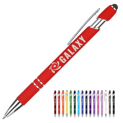 Ellipse Soft W/Stylus-Laser Engraved-Metal Pen (Ocean)