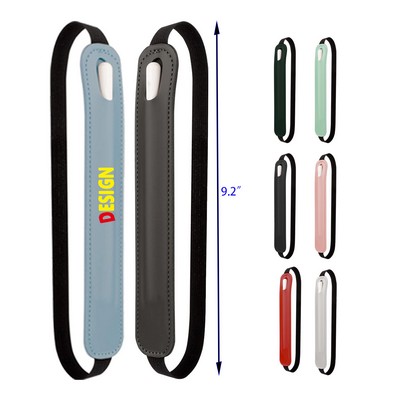 Pen Sleeve Leather Elastic Band Pencil Holder