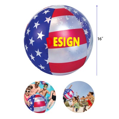 Inflatable American Flag Pattern Beach Ball