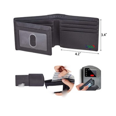 Minimalist Leather Wallet with ID Window