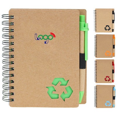 Eco Spiral Notebook with Matching Pen