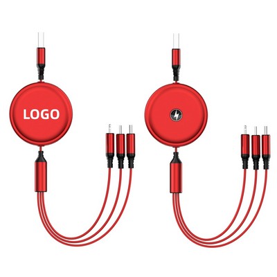 3" 1 USB Cable Multi Charger Cord