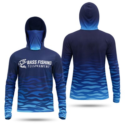 Men's Sunproof Fishing Hoodie T Shirt With Neck Gaiter