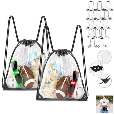 Clear Stadium Approved Drawstring Backpack