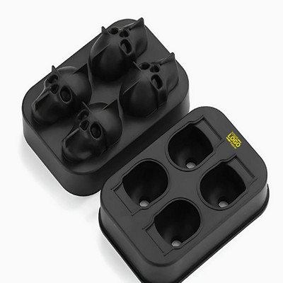 Skull-Shaped Silicone Ice Cube Tray