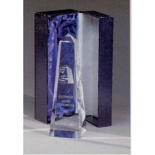 8" Crystal Obelisk Award (No Groove)