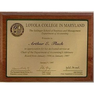 Standard Simulated Walnut Plaque w/ Sublimated Imprint - 1 Color (10"x13")