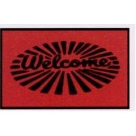 Olefin Standard Design Indoor/Outdoor Carpet (Welcome) (Circle) (4'x8')