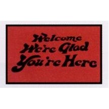 Logo Pin™ Standard Design Personalized Carpet (Welcome We're Glad You're Here) (2'x3')