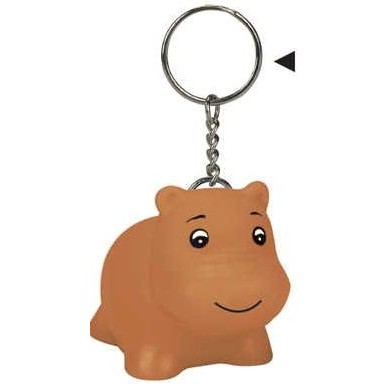 Rubber Hippo Key Chain