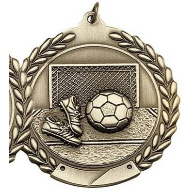 Medal, "Soccer" Die Cast - 2 3/4" Dia.