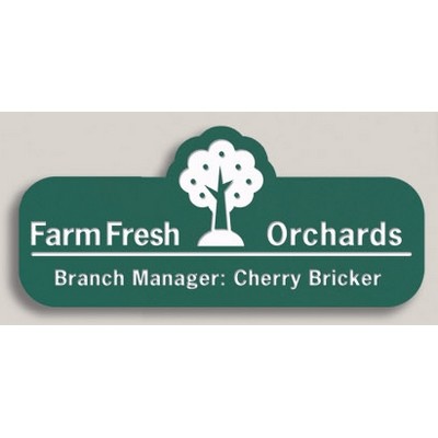 Plastic Name Tag w/Magnet (3" x 1.5")