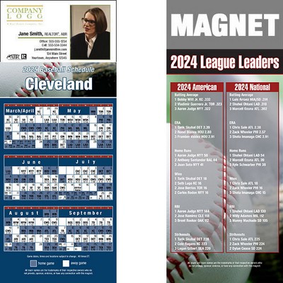Cleveland Pro Baseball Schedule Magnet (3 1/2"x8 1/2")
