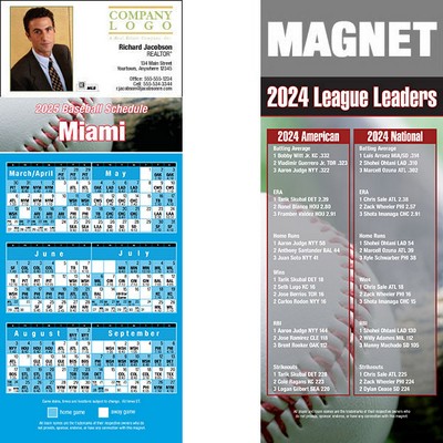 Miami Pro Baseball Schedule Magnet (3 1/2"x8 1/2")