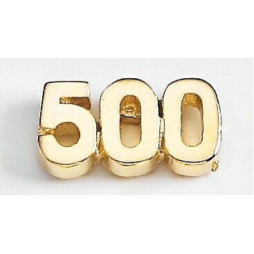 500 (numeral) Marken Design Cast Lapel Pin (Up to 3/4")