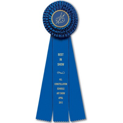 Dover 3 Streamer Rosette (12")