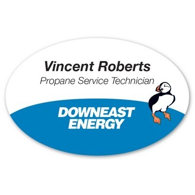 Full Color Name Badge w/ Personalization (1.5"X2.375") Oval