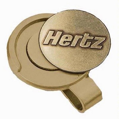 Classic Hat Clip Brass with Enamel Ball Marker
