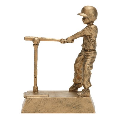 10.5" Girls T-Ball Signature Resin Figure Trophy