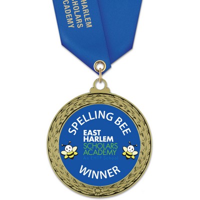 GFL Full Color Medal w/Satin Neck Ribbon (2 5/8")