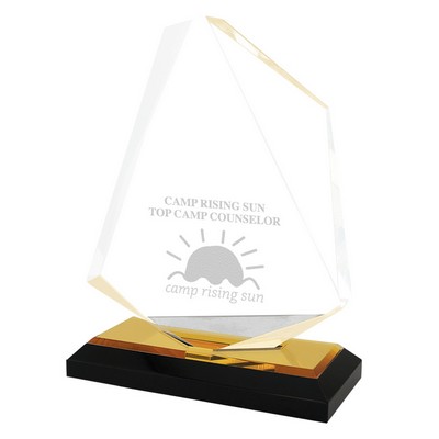 Engraved Summit Acrylic w/Gold Reflective Base