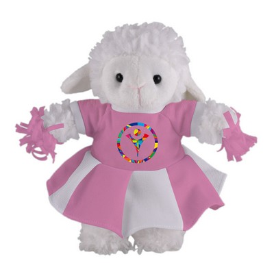 Soft Plush Stuffed Sheep with Cheerleader Outfit
