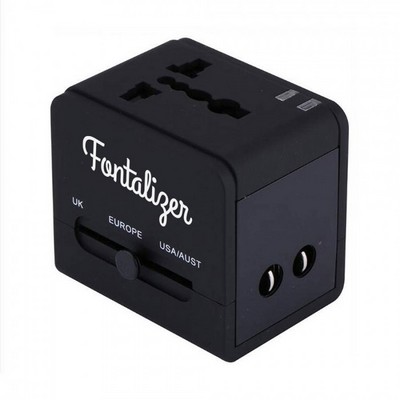 Universal International Travel AC Adapter W/USB Port