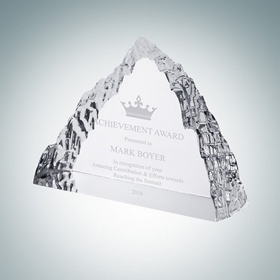 Peak Iceberg Molten Glass Award Plaque (Large)