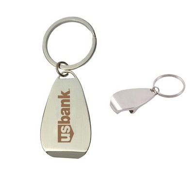 Chrome Bottle Opener w/Key Ring