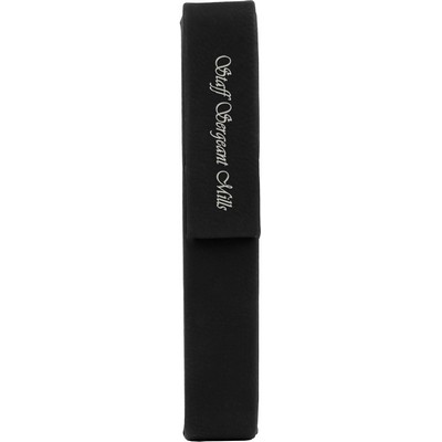 Pen Case - Double - Black, Leatherette - 6-1/2" x 2"