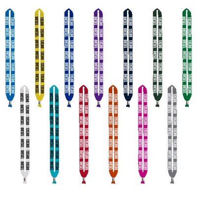 IMPORT Rush 3/4" Polyester Lanyard with Silver Crimp & Split-Ring