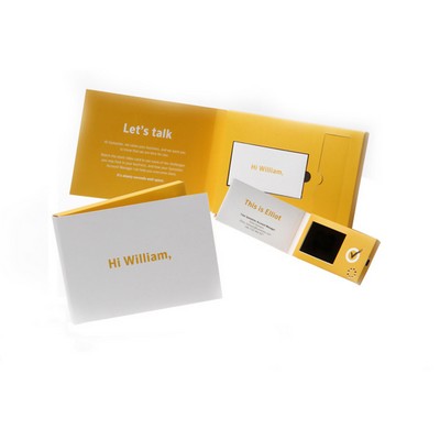 2.4'' LCD Name Card Style Video Brochure 8Mins Video Memory