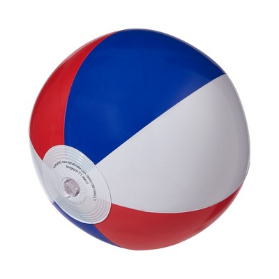 10" Patriotic Red, White And Blue Beach Ball