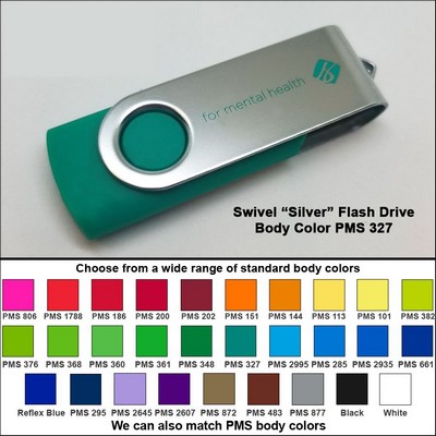 Swivel Flash Drive - 64 GB Memory - Body PMS 327
