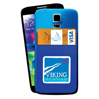 DiGi-Mates™ Square Silicone Cell Phone Back Pak Card Holder