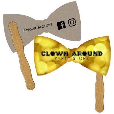 Large Bow Tie Recycled Hand Fan