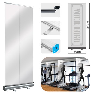 31-1/2" Clear Protective Shield Banner Stand