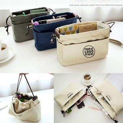 Canvas Drawstring Hand Bag