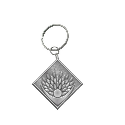 Customized Zinc Alloy Keychain with Antique Silver Plating