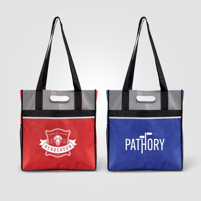 Oslo - Quad-Handle Non-Woven Shopping Tote Bag - Silkscreen
