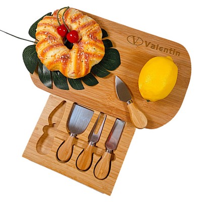 Bamboo Cheese Board Set