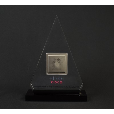 Lucite Triangle Embedment Award (4"x4 1/2")