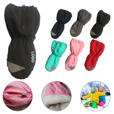Kids Waterproof Ski Snow Mittens