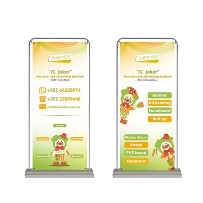 Door Shaped Full 47x79" full sublimated banner and stand