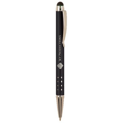 Stylus Black with Silver Trim Aluminum Barrel Pen