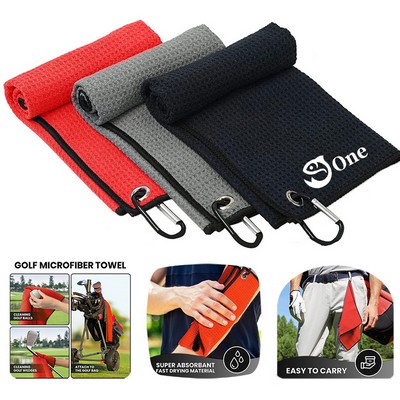 Waffle Weave Golf Towel