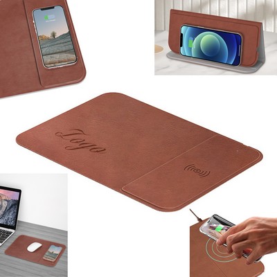3-in-1 Foldable Wireless Charging Mouse Pad