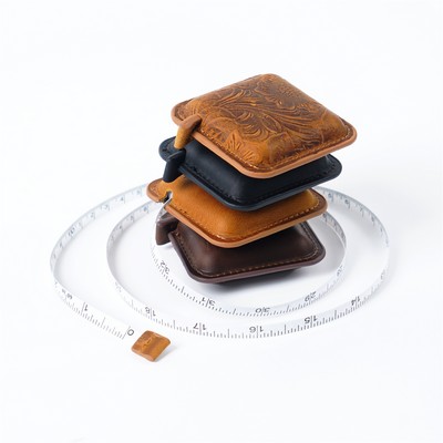 Genuine Leather Measuring Tape Square