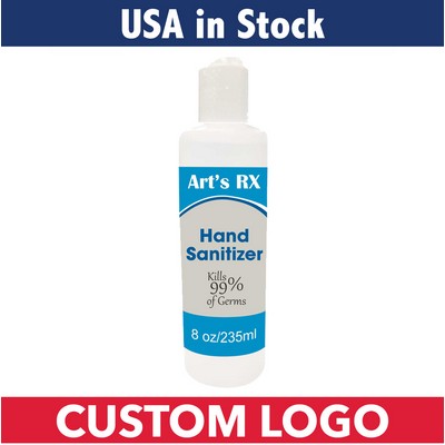 Hand Sanitizer-Stain Remover-8Oz Gel Bottle With Personalized Label